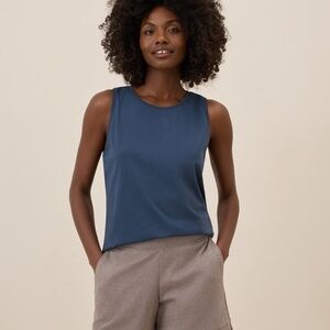 PACT Softspun High Neck Tank Size M French Navy